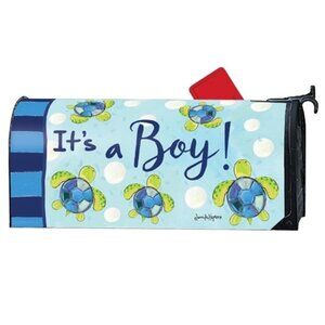 Magnet Works Mailbox Cover Wrap It's a Boy New Baby Turtle Graphic